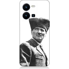 Teknomeg Vivo Y22S Uyumlu Mustafa Kemal Atatürk Desenli Silikon Kılıf