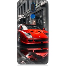 Teknomeg Vestel Venus Z30 Uyumlu Kırmızı Spor Araba Desenli Silikon Kılıf