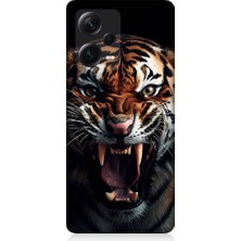 Teknomeg Xiaomi Redmi Note 12 Pro Plus Uyumlu Vahşi Kaplan Desenli Silikon Kılıf