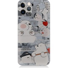 Teknomeg Apple Iphone 12 Pro Max Uyumlu Yaramaz Kutup Ayısı Desenli Silikon Kılıf