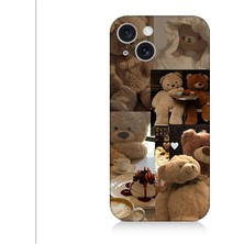 Teknomeg Apple İPHONE15 Plus Uyumlu Sevgili Aşık Ayılar Desenli Silikon Kılıf