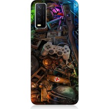 Teknomeg Vivo Y20 Uyumlu Oyuncu Gamer Desenli Silikon Kılıf