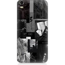 Teknomeg Vestel Venus V5 Uyumlu Siyah Beyaz Sonsuzluk ve Anılar Desenli Silikon Kılıf