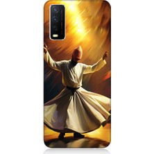 Teknomeg Vivo Y20S Uyumlu Semazen Yapan Mevlevi Desenli Silikon Kılıf