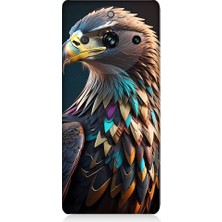 Teknomeg Realme 11 Pro Uyumlu Renkli Kaya Kartalı Desenli Silikon Kılıf