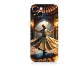 Teknomeg Apple Iphone 15 Uyumlu Mevlevi Semazen Desenli Silikon Kılıf