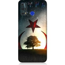 Teknomeg Reeder P13 Blue Max Pro Lite Uyumlu Göktürkçe Türk ve Ağaç Bayrak Desenli Silikon Kılıf