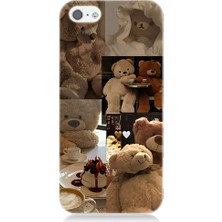 Teknomeg Apple Iphone 5 Uyumlu Sevgili Aşık Ayılar Desenli Silikon Kılıf