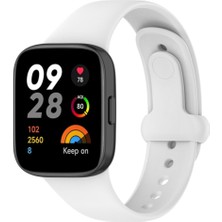 M.tk moveteck Xiaomi Redmi Watch 3 Uyumlu Kordon Origami Delikli Şeker Renk Yumuşak Esnek Silikon Kilit Aparatlı (Active Modeline Uymaz)