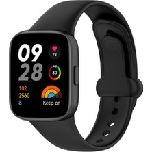 M.tk moveteck Xiaomi Redmi Watch 3 Uyumlu Kordon Origami Delikli Şeker Renk Yumuşak Esnek Silikon Kilit Aparatlı (Active Modeline Uymaz)