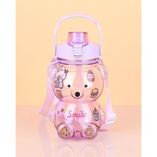 Niyoon Pipetli Renkli Şeffaf Ayıcık Suluk 1000 ml