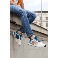 Jump 29730 Bej - Mavi Erkek Sneaker Günlük Spor Ayakkabı