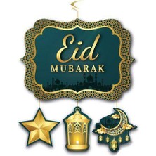 Parti Dükkanım Eid Mubarak Büyük Tavan Süs