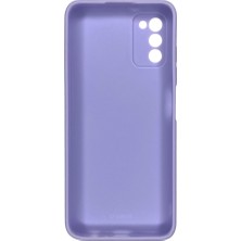 Bumudur Aksesuar Samsung Galaxy A03 S Mor Prizma Desenli Cam Görünümlü Kılıf