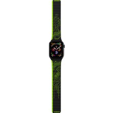 YoungKit Watch 44MM Uyumlu Kordon Youngkit Technology Magnetik Tak Çıkar Silikon Strap Kayış Yeşil