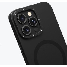 YoungKit iPhone 15 Pro Max Uyumlu Kılıf Velvet Magnet Serisi Kapak Siyah