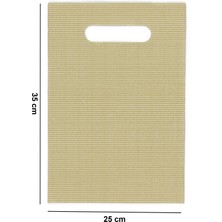 Repro Design 25X35 Bej Hediyelik Lüks El Geçme Poşet 10 Adet