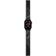 YoungKit Watch 42MM Uyumlu Kordon Youngkit Technology Magnetik Tak Çıkar Silikon Strap Kayış Siyah