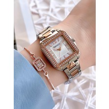 Ferrucci  Ferrucci Kadın Kol Saat 30 mt Suya Dayanıklı Çelik Kordon Kararmaz Renk Atmaz+Bileklik BFC.03329.2