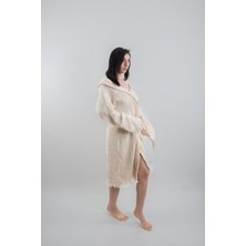 Reina Teks Peştemal Bornoz Pamuklu Plaj Desensiz Müslin Kumaş 1 Adet Unisex Beachwear Kimono Kaftan