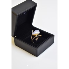 Safnaturel Ay Taşı Doğal Taş 925 Ayar Gümüş Yüzük