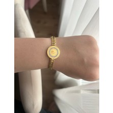 Shining Jewelery Çelik Paslanmaz Küçük Altınlı Bileklik