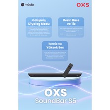 Oxs S5 Dolby Atmos HDMI Earc, Dolby Atmos 3.1.2 Dahili Subwoofer Tv Için Sound Bar