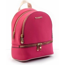 Bambi Fuşya Kumaş   Kadın Sırt Çantası C06620146304