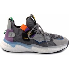 Bambi Gri File Deri Erkek Sneaker E01441000222