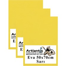 Artlantis Sarı Eva 50 x 70 cm 3 Adet Eva Süngeri Okul Kreş Anasınıfı Elişi Etkinlikleri