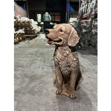 Libre Design Dekoratif 35CM Kahverengi Çoban Köpeği Heykeli Biblo Bahçe Dekorasyonu