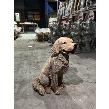 Libre Design Dekoratif 35CM Kahverengi Çoban Köpeği Heykeli Biblo Bahçe Dekorasyonu