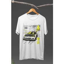 Fuddy Moda  Honda Civic Car Baskılı T-Shirt, Araba Yarış Temalı Baskılı Tişört