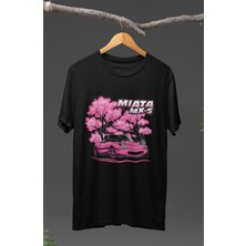 Fuddy Moda  Mazda Miata Mx-5 Baskılı T-Shirt, Araba Yarış Temalı Tişört