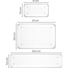 Vienev 9lu Şeffaf Çekmece Içi Modüler Düzenleyici Organizer 4x(D. K. Dkdrtgn) 1x(O. Dkdrtgn)