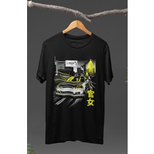Fuddy Moda  Honda Civic Car Baskılı T-Shirt, Araba Yarış Temalı Baskılı Tişört