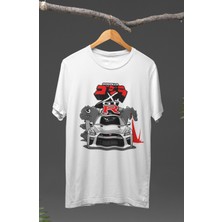 Fuddy Moda  Nissan R35 Godzilla Baskılı T-Shirt, Araba Yarış Temalı Baskılı Tişört