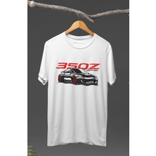 Fuddy Moda  Nissan 350Z Fairlady Baskılı T-Shirt, Araba Yarış Temalı Baskılı Tişört