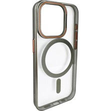 Joko iPhone 15 Pro Max Crown Lens Standlı Magsafe Kapak - Titan Gri
