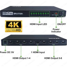 BK Teknoloji Ultra Hd 4KX2K 1 Giriş 8 Çıkış HDMI Splitter HDMI Çoklayıcı