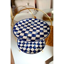 Yaren Style 2 Katlı Metal Lüks Rios Gold Etajer Sunum Ve Ikramlık Kek Pasta Standı Çeyizlik Tabaklar Temsilidir.