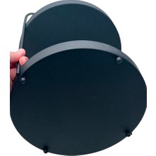 2 Katlı Dekoratif Siyah Metal Sofra Sunum ve Banyo Organizeri / Banyo Düzenleyicisi