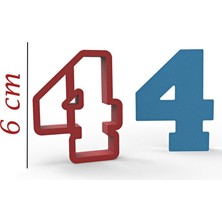 Butedo Nba 4 Rakam 6cm Kurabiye Kalıbı