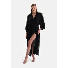 Dagi Siyah Uzun Kimono
