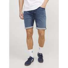 Jack & Jones Normal Bel Normal Açık Mavi Erkek Denim Şort Jjırıck Jjıcon Shorts Ge 341 I.k Jn