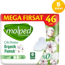 Molped Pure Soft Hijyenik Ped Normal Mega Fırsat 46'lı 5 Paket