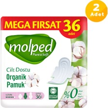 Molped Pure Soft Hijyenik Ped Uzun Mega Fırsat 36'lı 2 Paket