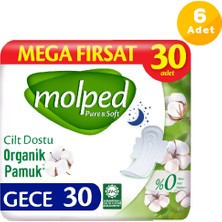 Molped Pure Soft Gece Mega Fırsat Paketi 30'lu 6 Paket