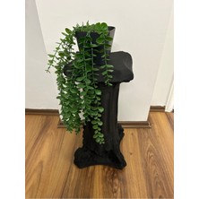 Libre Design Dekoratif 53  cm  Büyük Boy Mat Siyah Roma Sütunu Biblo Heykel