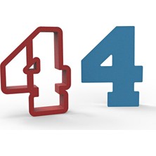 Butedo Büyük Nba 4 Rakam 11CM Kurabiye Kalıbı